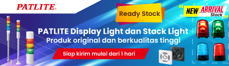 PATLITE Display Light dan Stack Light siap kirim mulai dari 1 hari